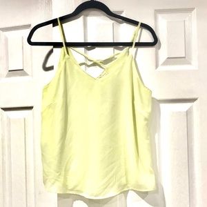 Japna Womens Neon Yellow Tank Top Sz M